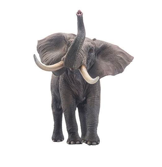 Pnso African Elephant Wild Life Realistic Large Model Toy Scientific Art Figures 